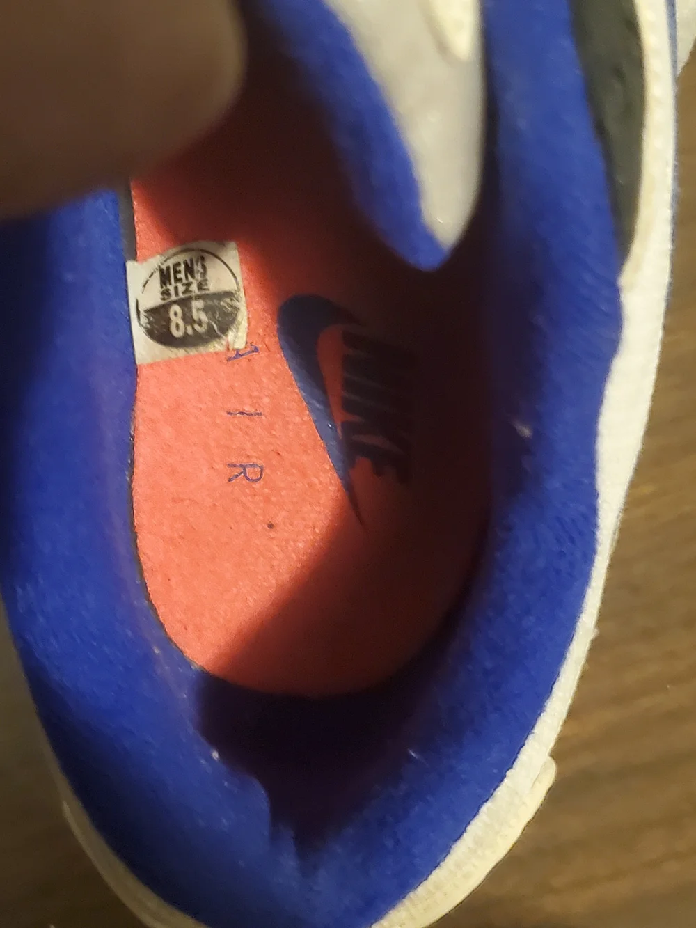 Nike White Blue Coral Accent Men's Sneakers